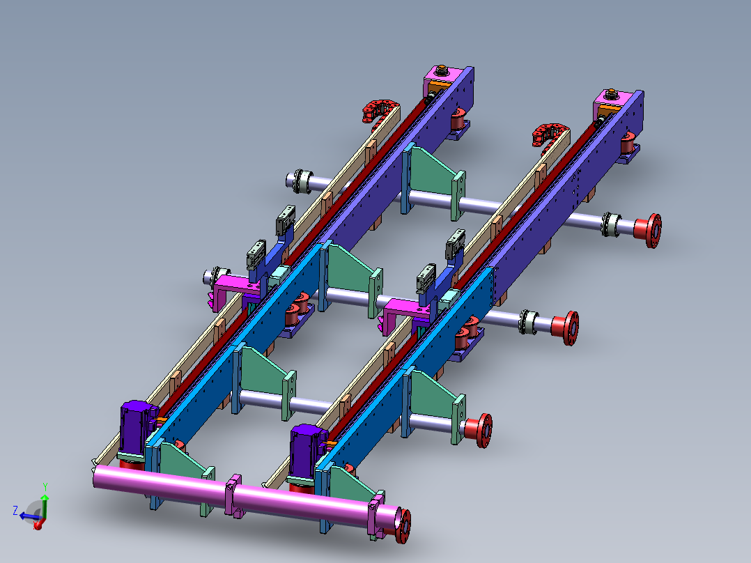 微型双层单轨道输送线