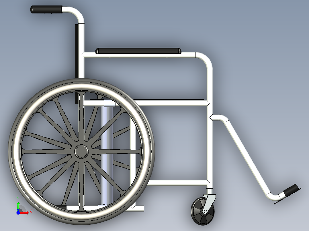 B2003976-轮椅在前视图