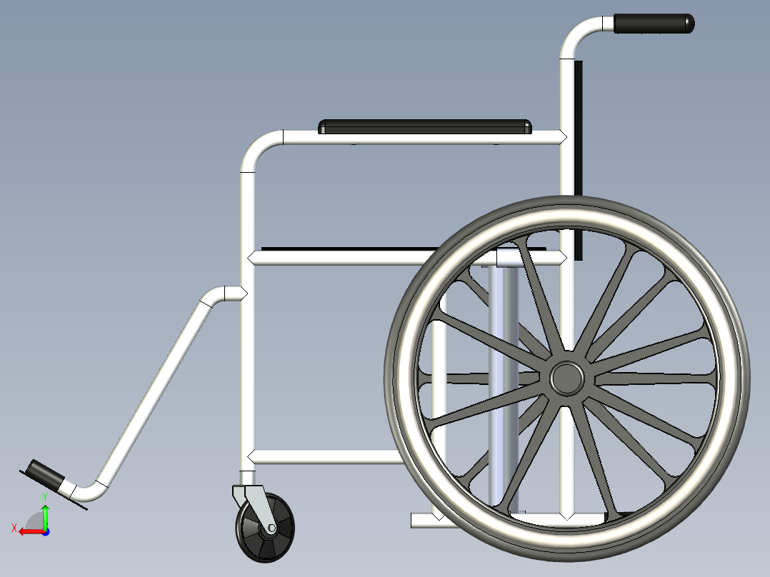 B2003976-轮椅在后视图