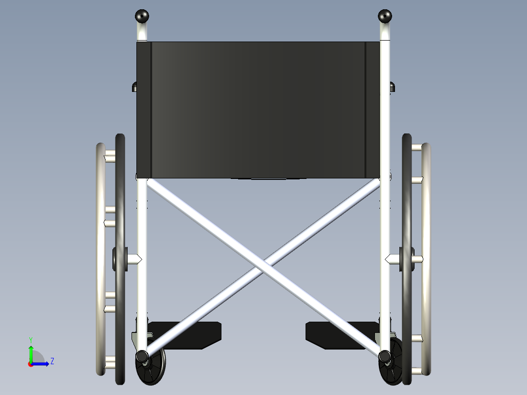 B2003976-轮椅在左视图