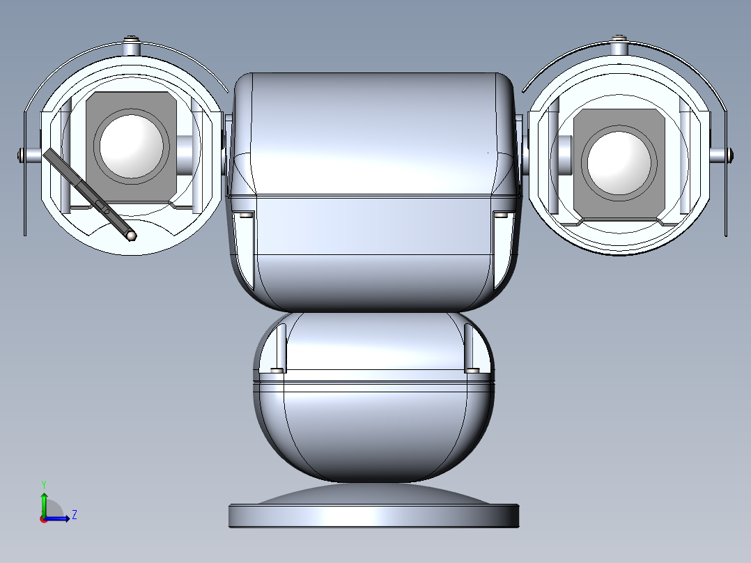 网络摄像机云台左视图