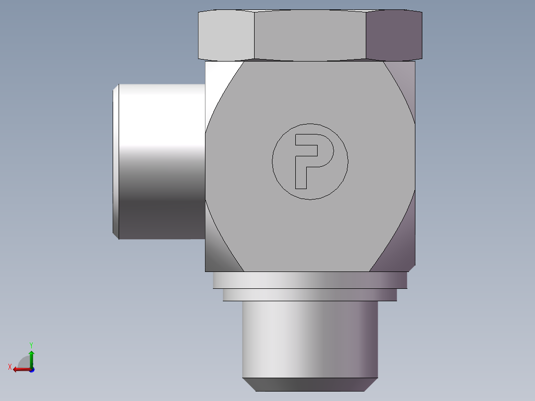 高压铰接式90度接头、1DI-24-B08后视图