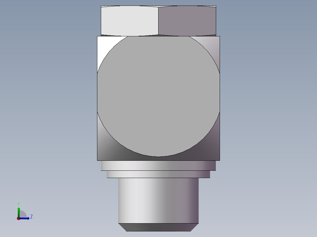 高压铰接式90度接头、1DI-24-B08左视图