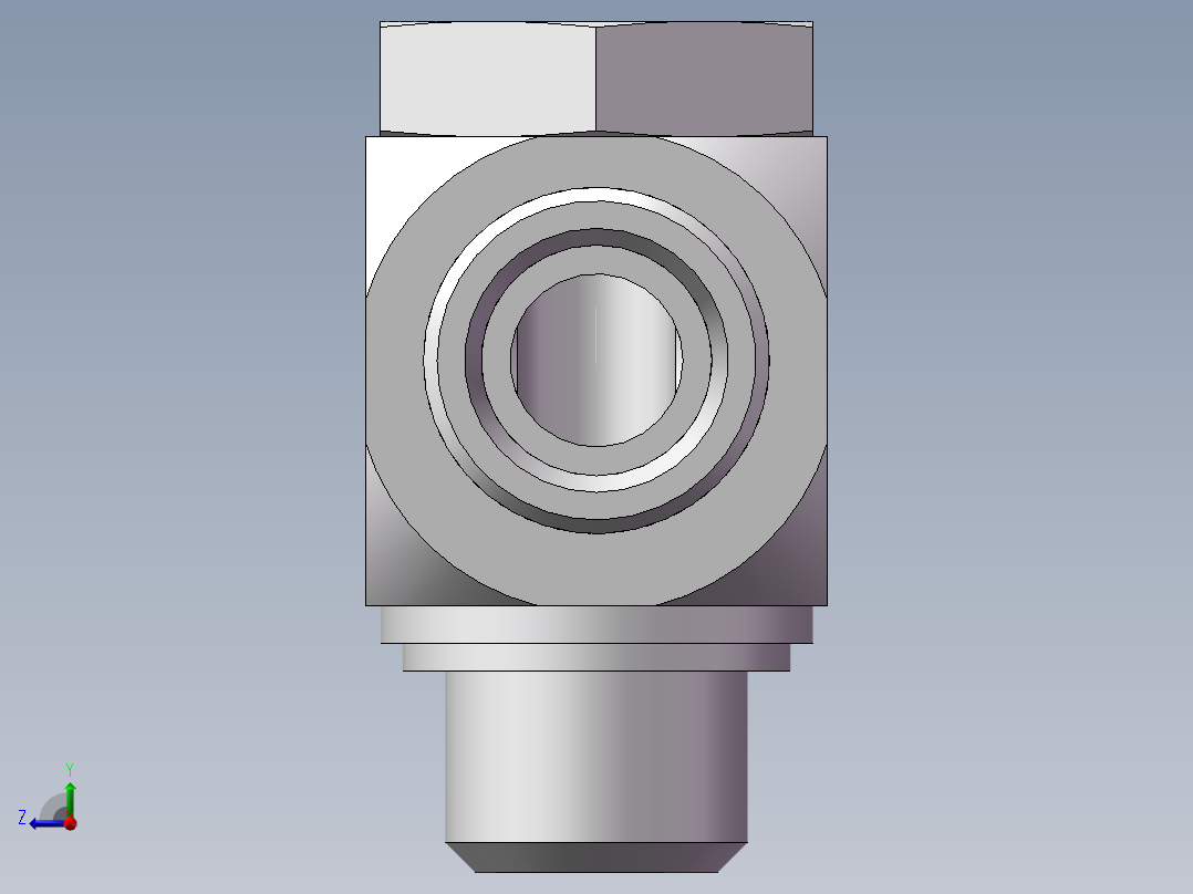 高压铰接式90度接头、1DI-24-B08右视图