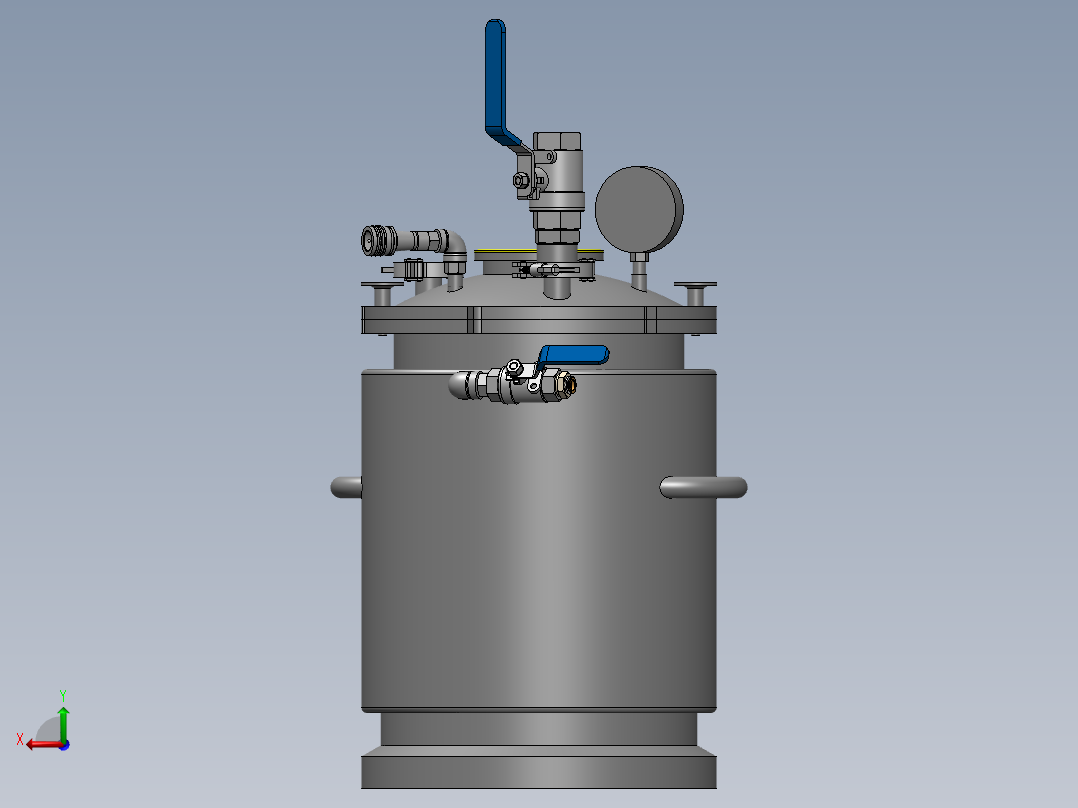压力容积、商用搅拌罐后视图