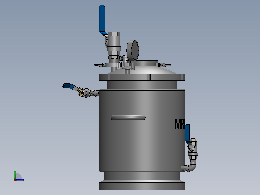 压力容积、商用搅拌罐左视图