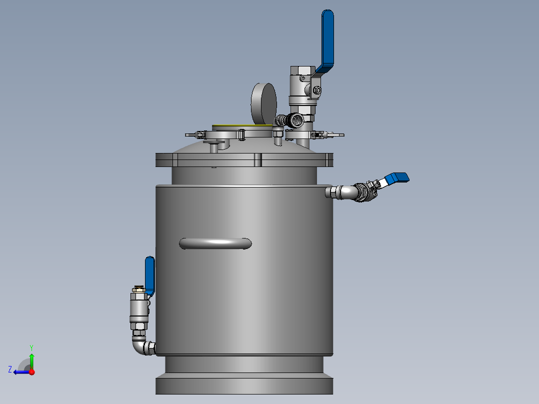 压力容积、商用搅拌罐右视图