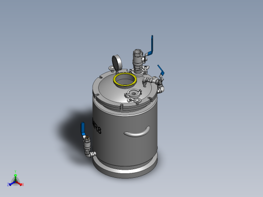 压力容积、商用搅拌罐正等轴测缩略图