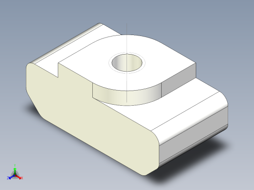 B2005327-适用于 M3 螺钉的锤形 T 型螺母正等轴测缩略图