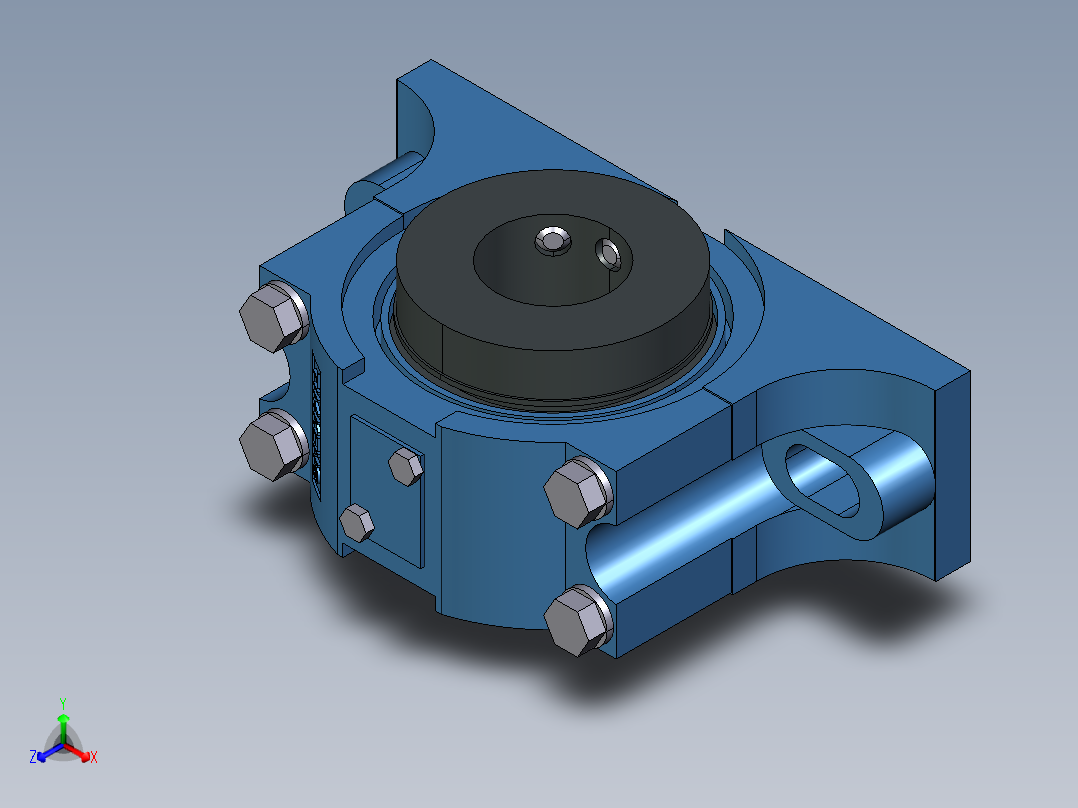 轴承支架品牌 TIMKEN 158mm正等轴测图