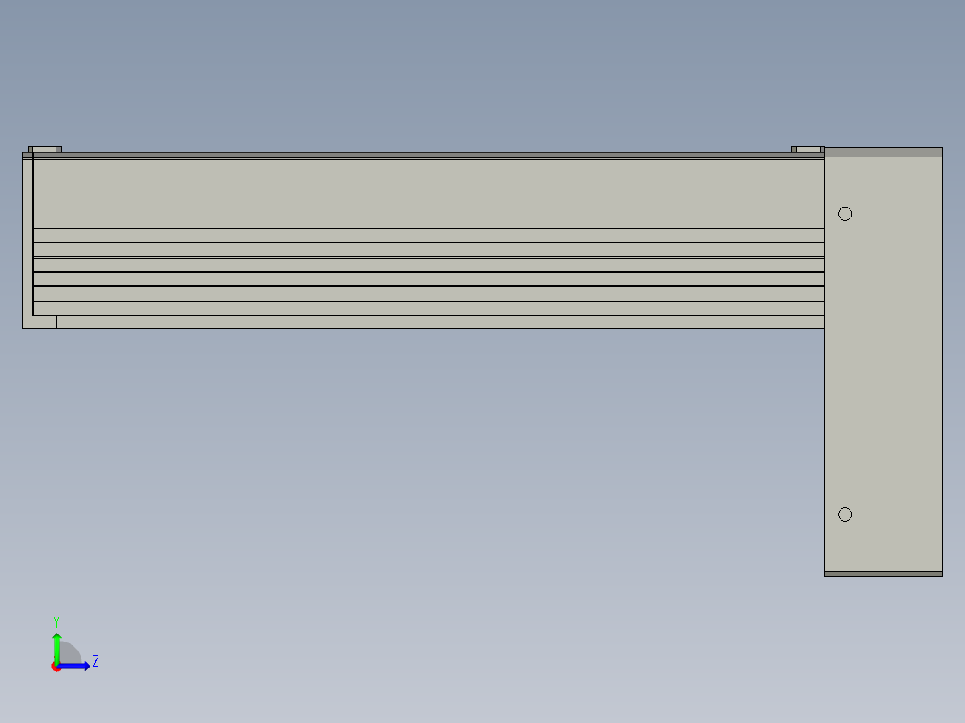 TCD-60封闭间接式背装(100)左视图