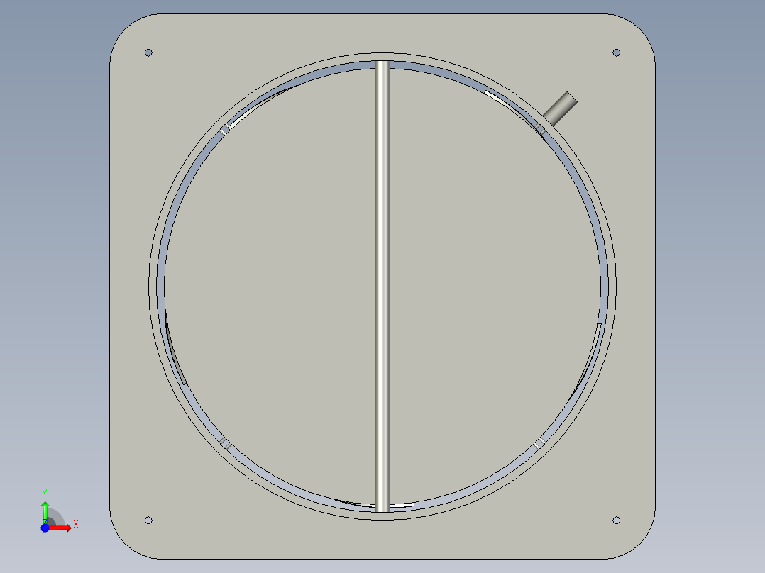 12寸300工业换气扇排气扇前视图