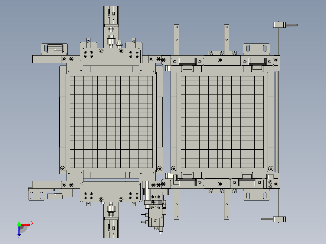 TTK2V10-09-00输送轨道装配俯视图
