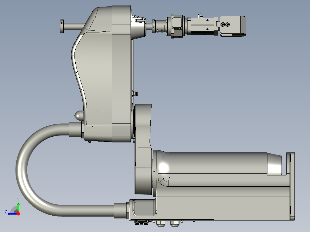 SCARA机器人的柔性上料设备右视图