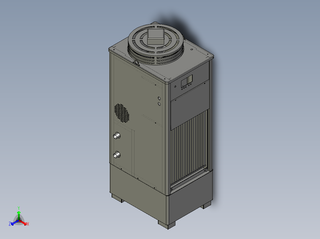 自动控温冷油机主视图