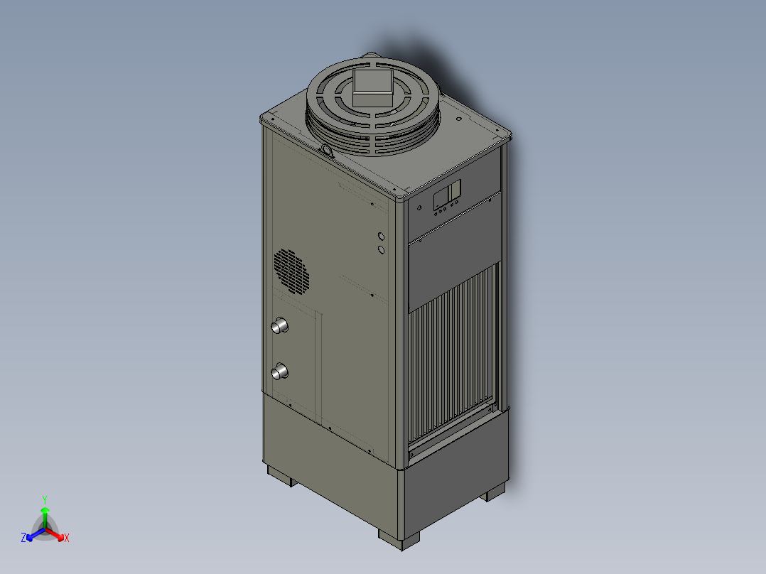 自动控温冷油机正等轴测图