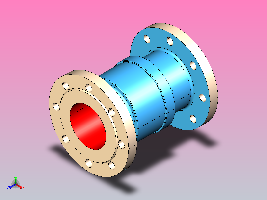 GSX-16、25 法兰式管道伸缩器[GSX-1.6-DN100]主视图