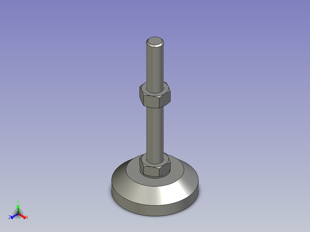 脚杯WAD36-D60-M12-L100正等轴测图