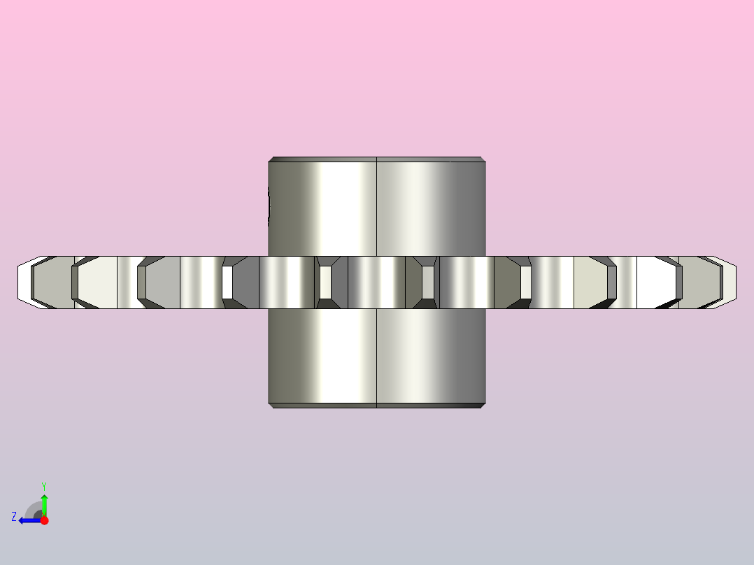 链轮外径72毫米齿22右视图