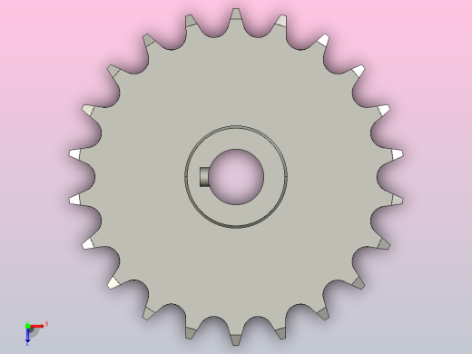 链轮外径72毫米齿22俯视缩略图