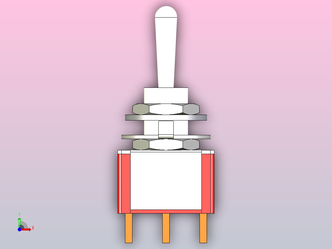 拨动开关前视图