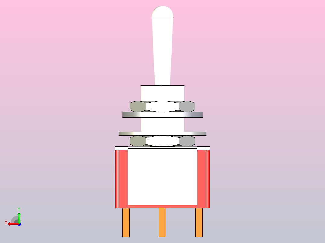 拨动开关后视图