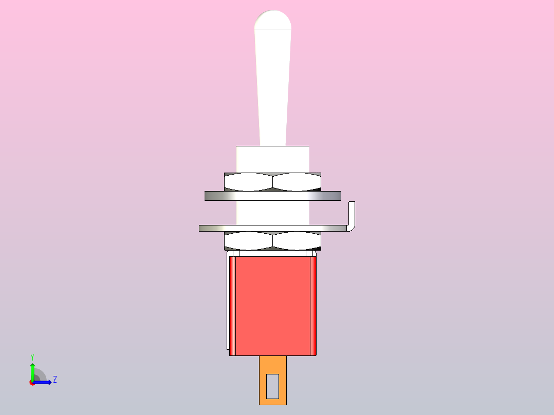 拨动开关左视图