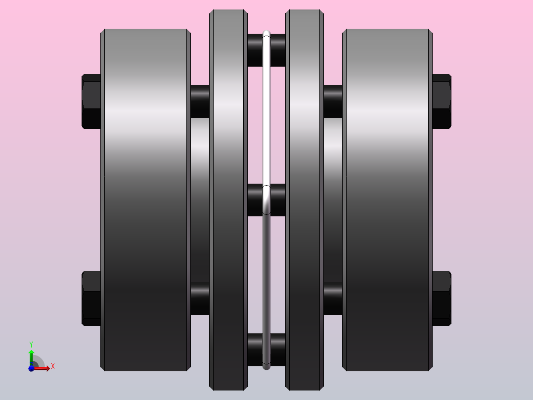LK15系列 单节胀套膜片联轴器[LK15-70]前视图