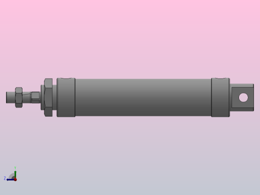 单活塞杆气缸（QMAL系列）[QMAL-CA-25x80]右视缩略图