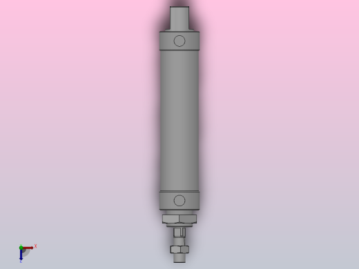 单活塞杆气缸（QMAL系列）[QMAL-CA-25x80]俯视缩略图