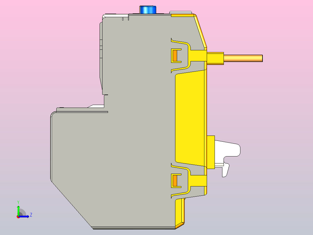 NRE8-25电子式过载继电器三维模型202204左视图