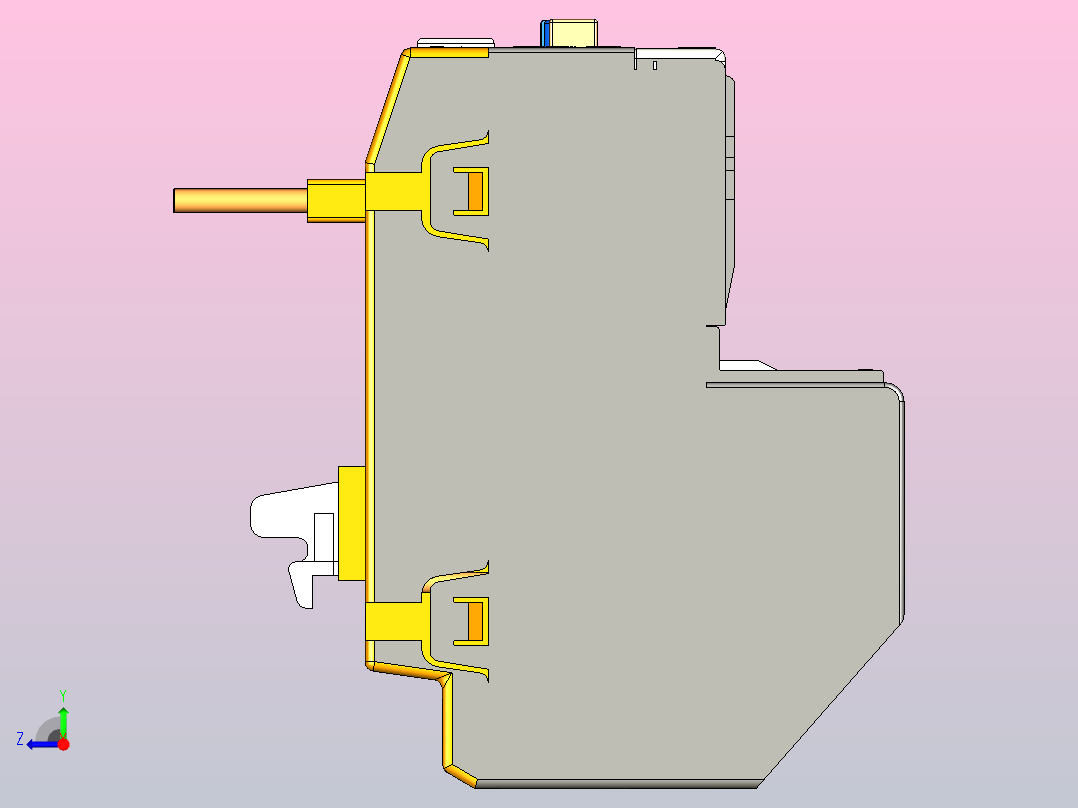 NRE8-25电子式过载继电器三维模型202204右视图