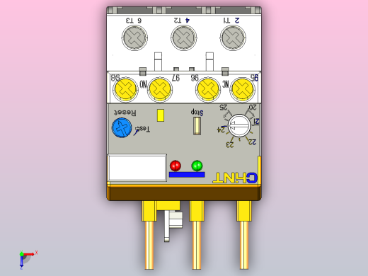 NRE8-25电子式过载继电器三维模型202204俯视缩略图