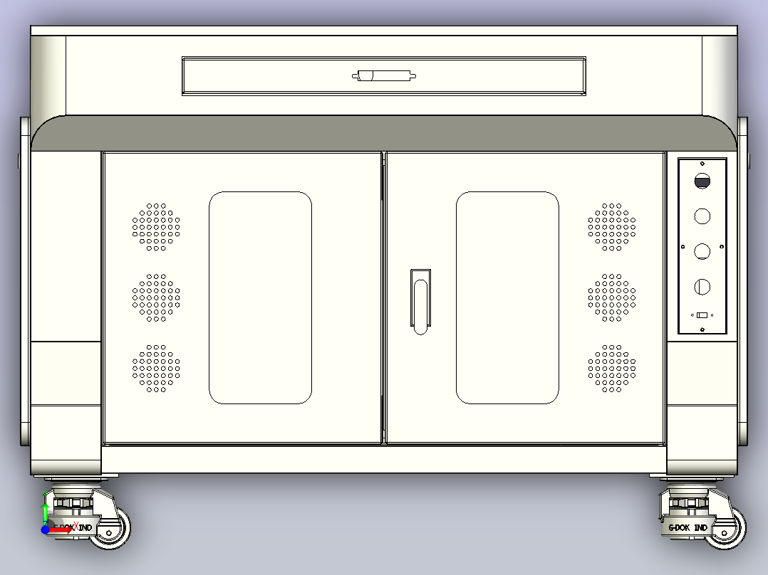 钣金箱体前视图