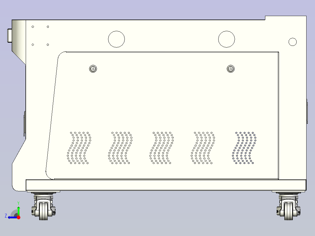 钣金箱体右视图