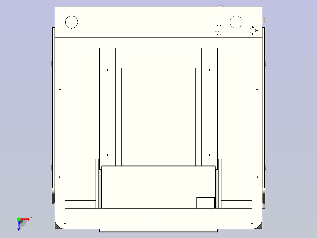 钣金箱体俯视图