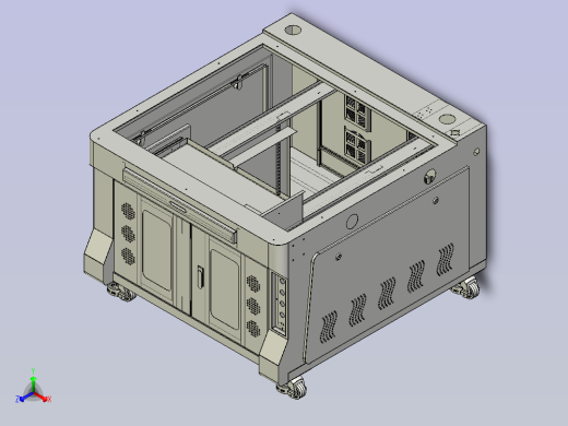钣金箱体正等轴测缩略图