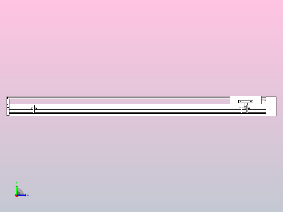 MTH17标准螺杆滑台[MTH17-L#-1000-BL-P40-C3]左视图