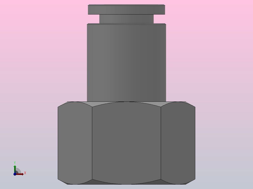 IPCFT 全铜内螺纹直通管接头_IPCFT10-04前视图