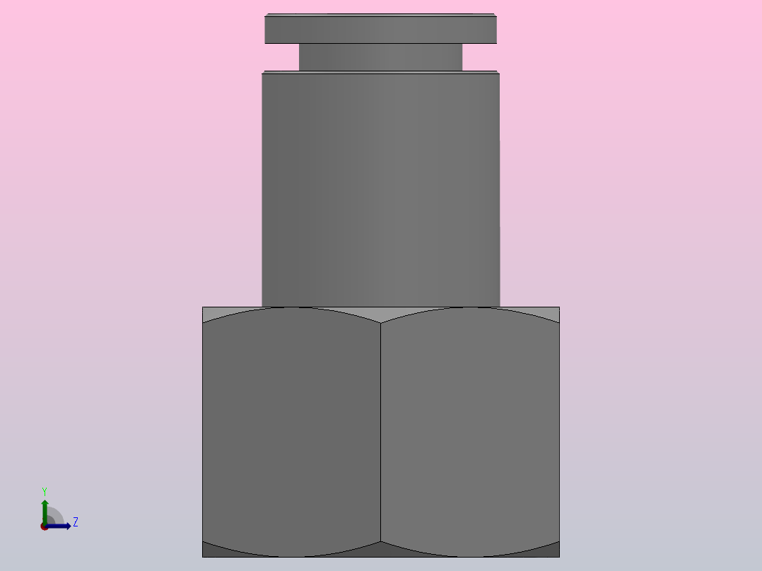 IPCFT 全铜内螺纹直通管接头_IPCFT10-04左视图