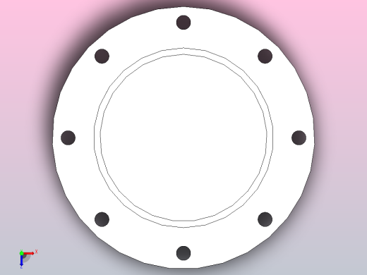 DN100真空法兰盲板俯视缩略图