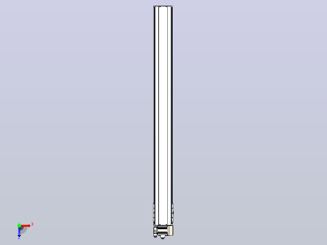 皮带直线轴半封闭可选导轨TPA-HNB-220D-176-L2150-RU-Y-P1K-N3俯视图
