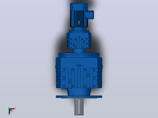 RF137R77法兰轴伸式组合型斜齿轮减速机RF137R77-Y0.75-4P-80-M1-0°-Φ450俯视缩略图