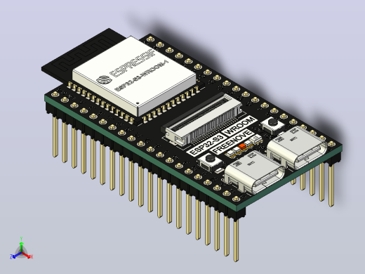 Freenove ESP32-S3-WROOM开发板，GPIO端口、WiFi、与OV2640和OV5640模块兼容的摄像头接口、SD卡插槽、WS2812 RGB LED、蓝牙、USB OTG、USB UART