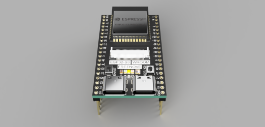Freenove ESP32-S3-WROOM开发板，GPIO端口、WiFi、与OV2640和OV5640模块兼容的摄像头接口、SD卡插槽、WS2812 RGB LED、蓝牙、USB OTG、USB UART缩略图