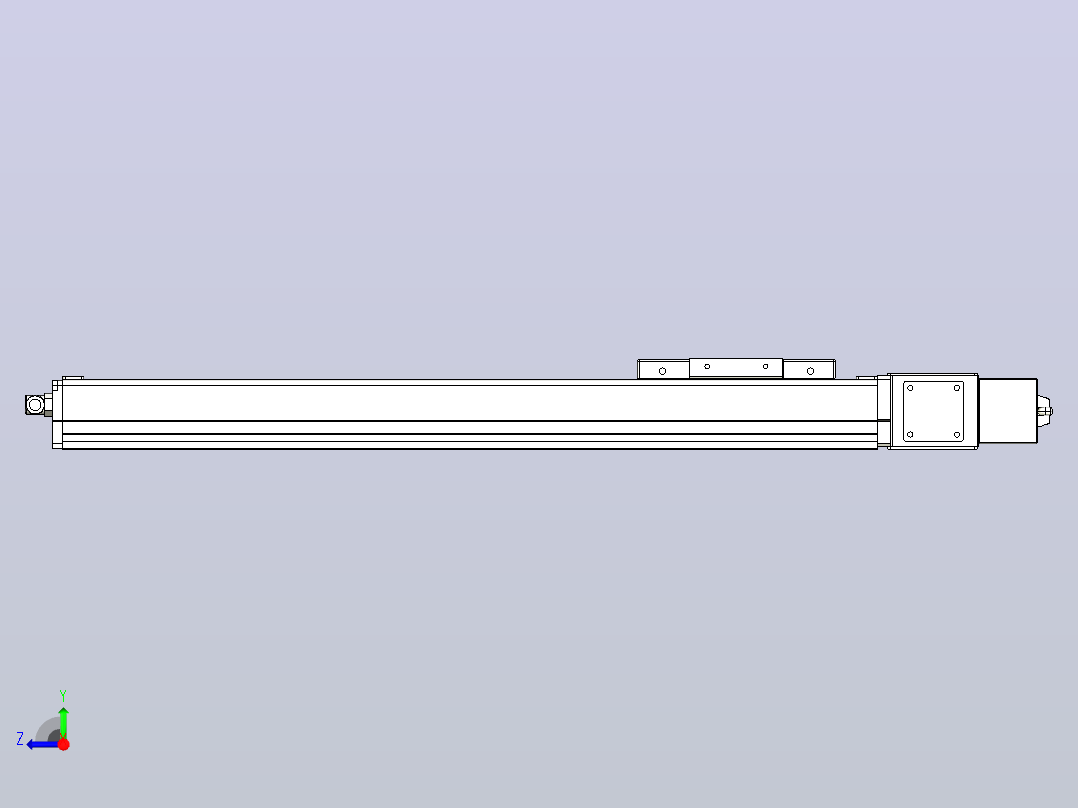 无尘皮带滑台KCB10-L32-450-L-100W-C4右视图