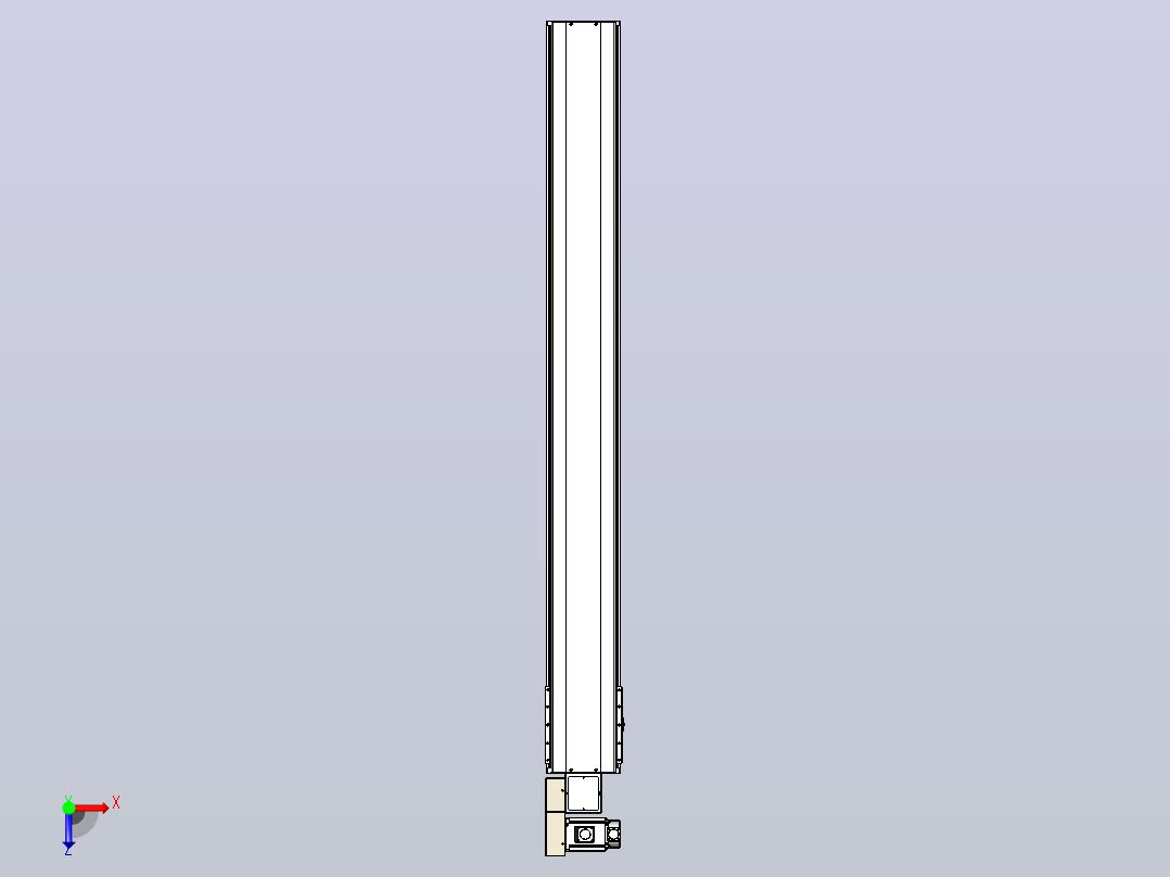 皮带直线轴半封闭可选导轨TPA-HNB-220D-176-L1850-ML-Y-P1K-N3俯视图
