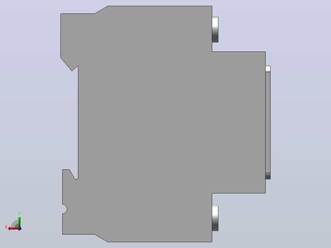 二三插座AC3010A16A卡轨式后视图