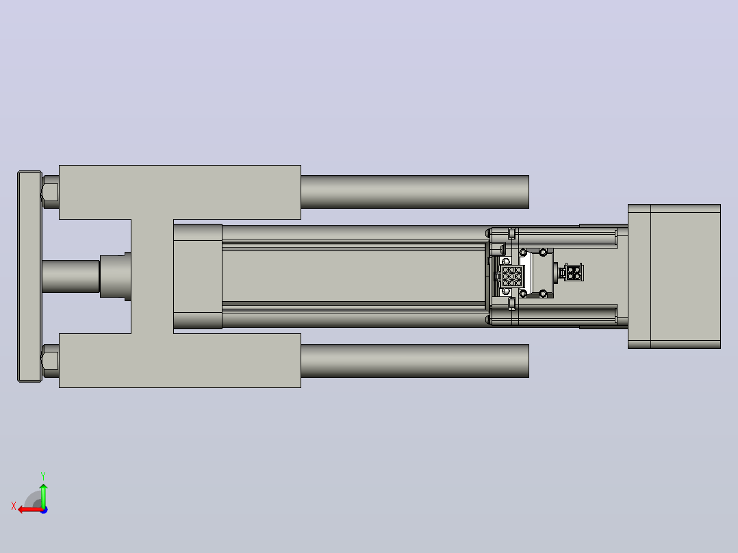 RKD50-100-P-DX-40-B3折返电动缸后视图