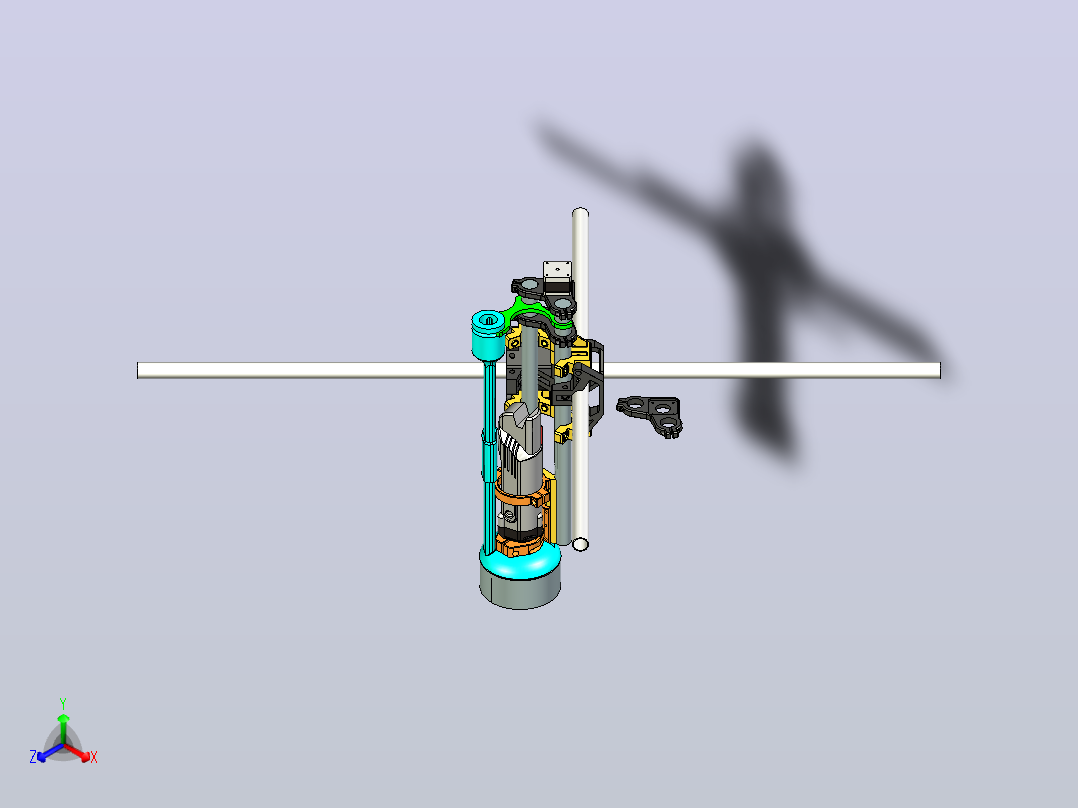 防尘鞋mpcnc kress铣削引擎3D打印正等轴测图